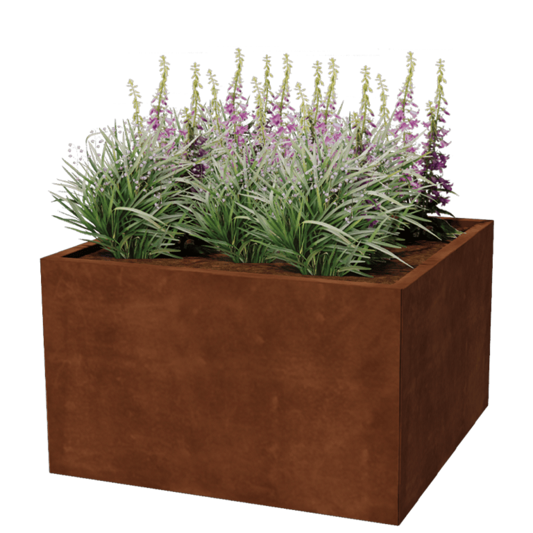 Jardinera de acero corten - Cuadrado - 100 x 100 cm