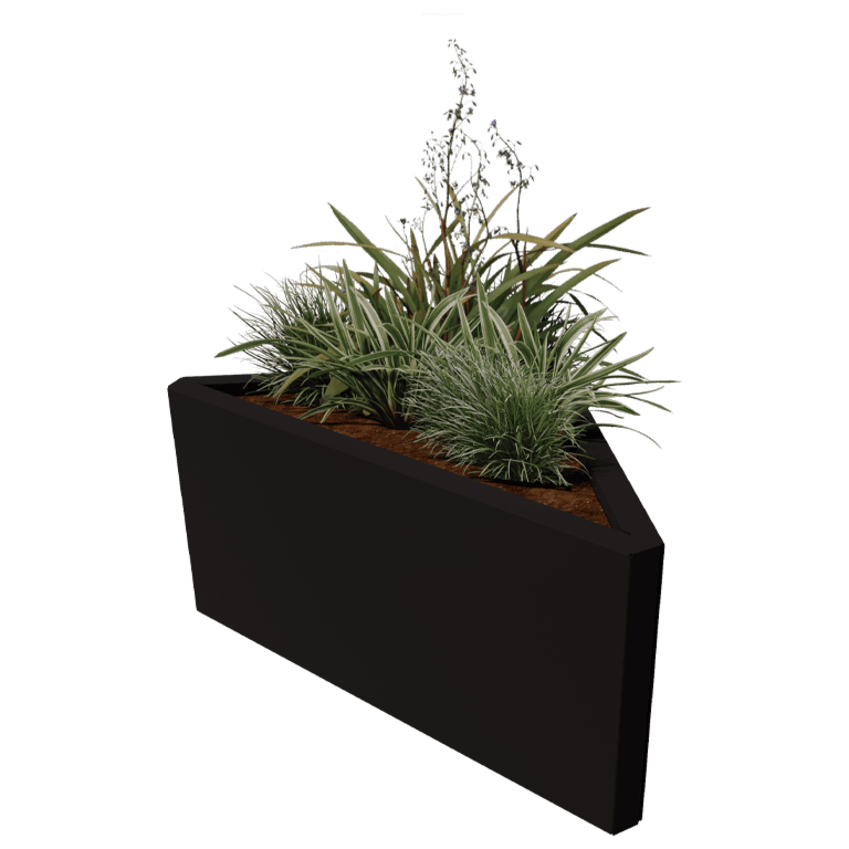 Jardinera de acero - Triángulo isósceles - 83,9 x 46,4 cm