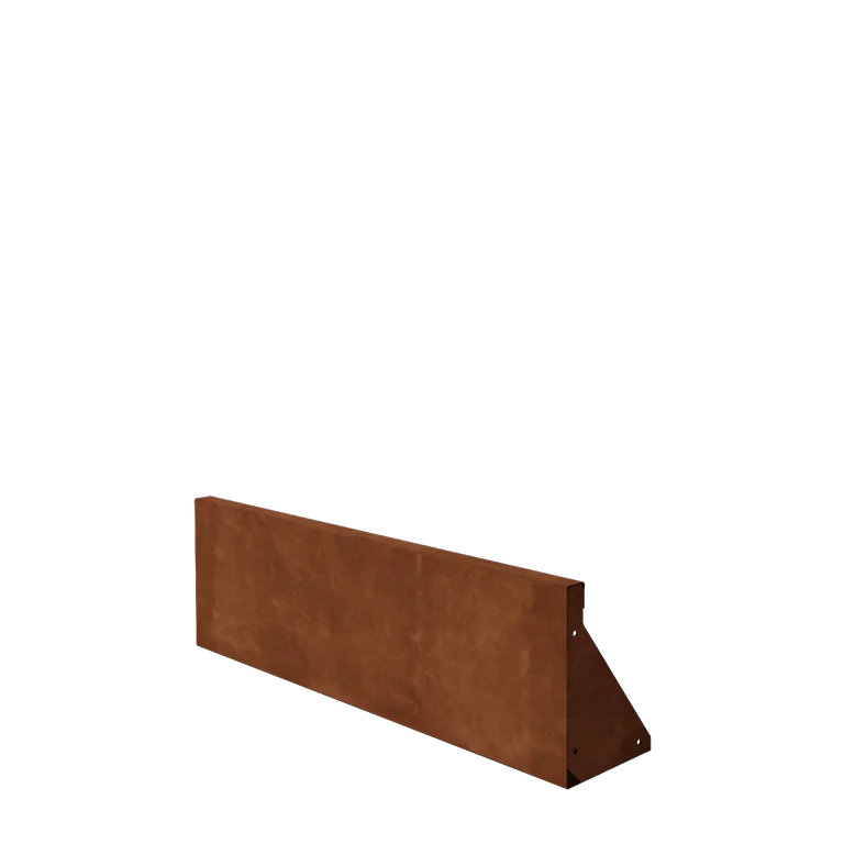 Muro de contención de acero corten - Recto - 100 x 30 cm
