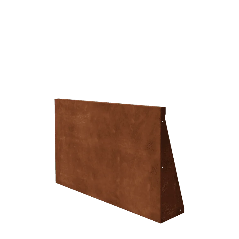 Muro de contención de acero corten - Recto - 100 x 60 cm