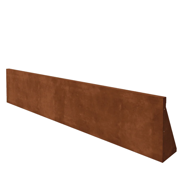 Muro de contención de acero corten - Recto - 200 x 40 cm