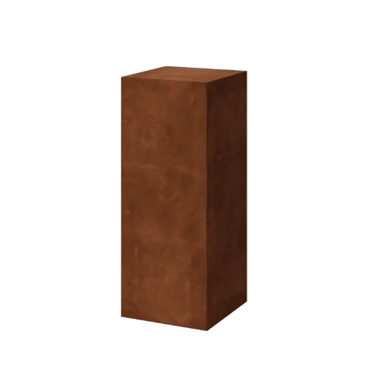 Pedestal de acero corten - Ohio - 40 x 40 x 100 cm