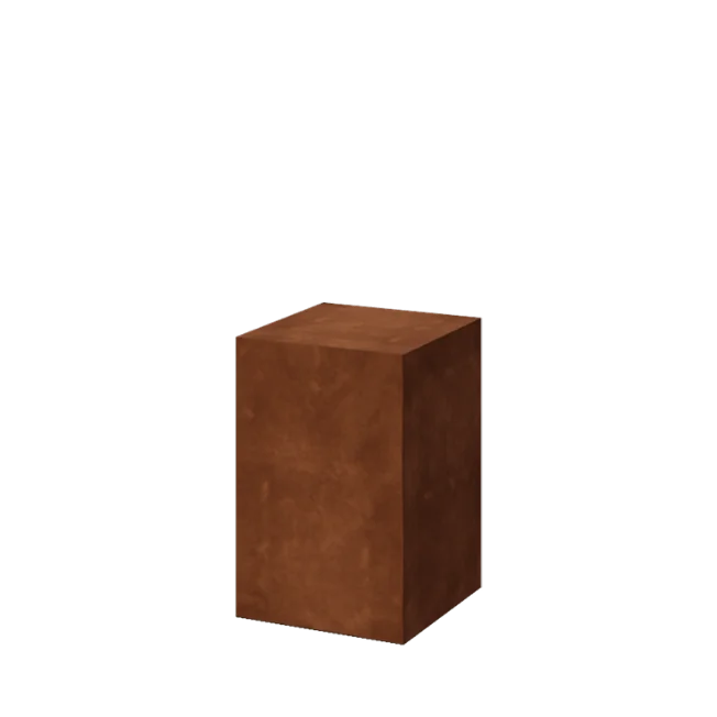 Pedestal de acero corten - Ohio - 40 x 40 x 60 cm