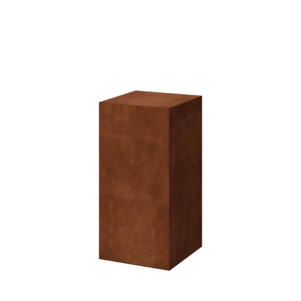 Pedestal de acero corten - Ohio - 40 x 40 x 80 cm