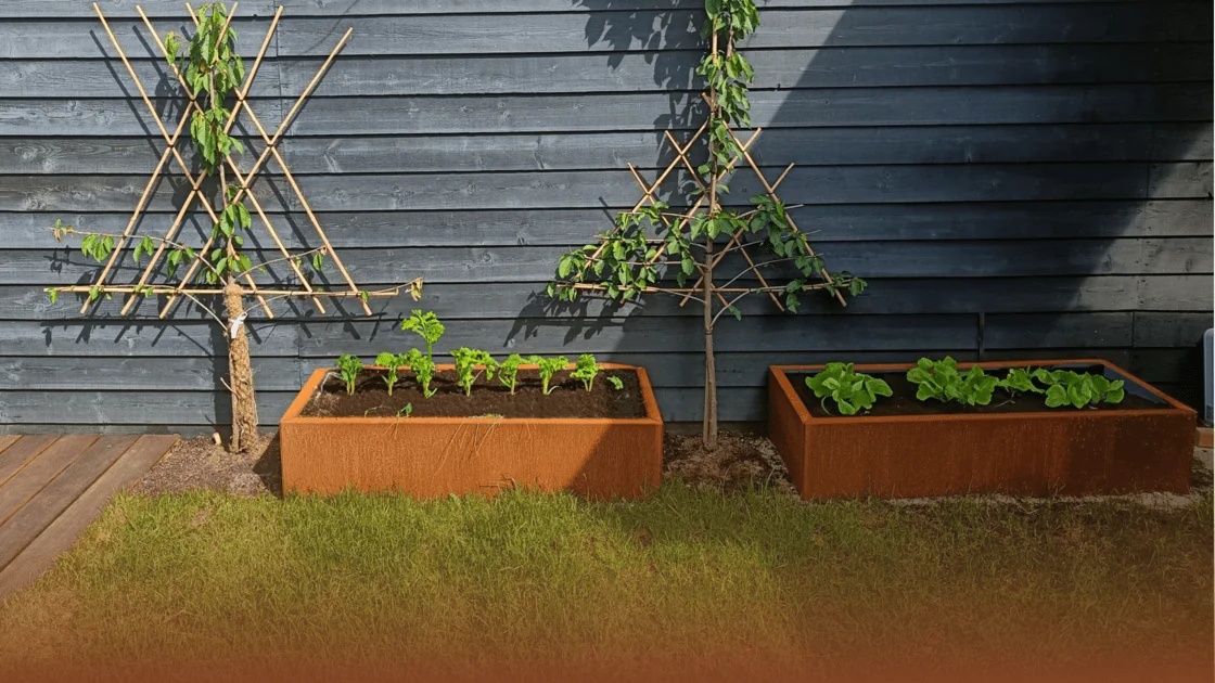 Por qué el acero corten es perfecto para un huerto